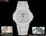 E7 Factory Patek Philippe Nautilus Cal.324 Movement 316L Steel 40mm Diamond Dial Watch